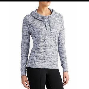 Womens gray Athleta Blissful Cowl Neck Sweatshirt Size Small, perfect condition